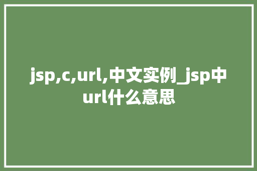 jsp,c,url,中文实例_jsp中url什么意思