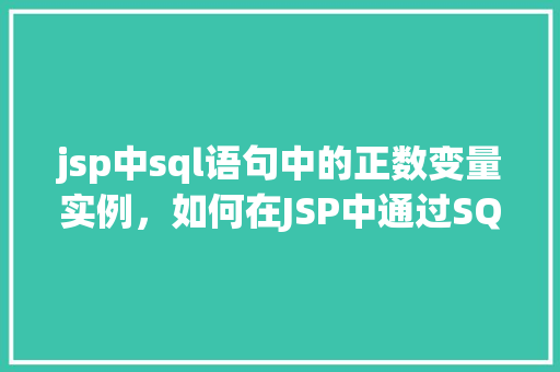 jsp中sql语句中的正数变量实例，如何在JSP中通过SQL语句处理正数变量实例