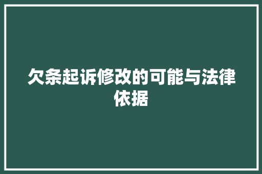 欠条起诉修改的可能与法律依据  第1张