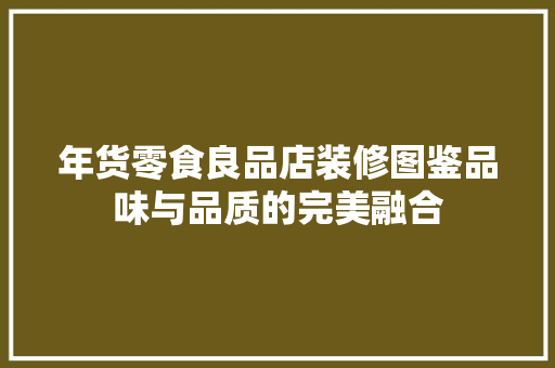 年货零食良品店装修图鉴品味与品质的完美融合